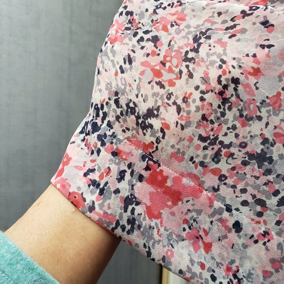 Flowy Charter Club Semi-Sheer Pleat Front Poly Tunic Blouse, 10 - Picture 12 of 12